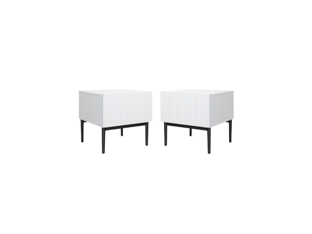 Kasha - Lot De 2 Chevets Tiroir - Pieds Noir