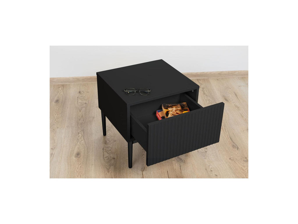 Kasha - Lot De 2 Chevets Tiroir - Pieds Noir