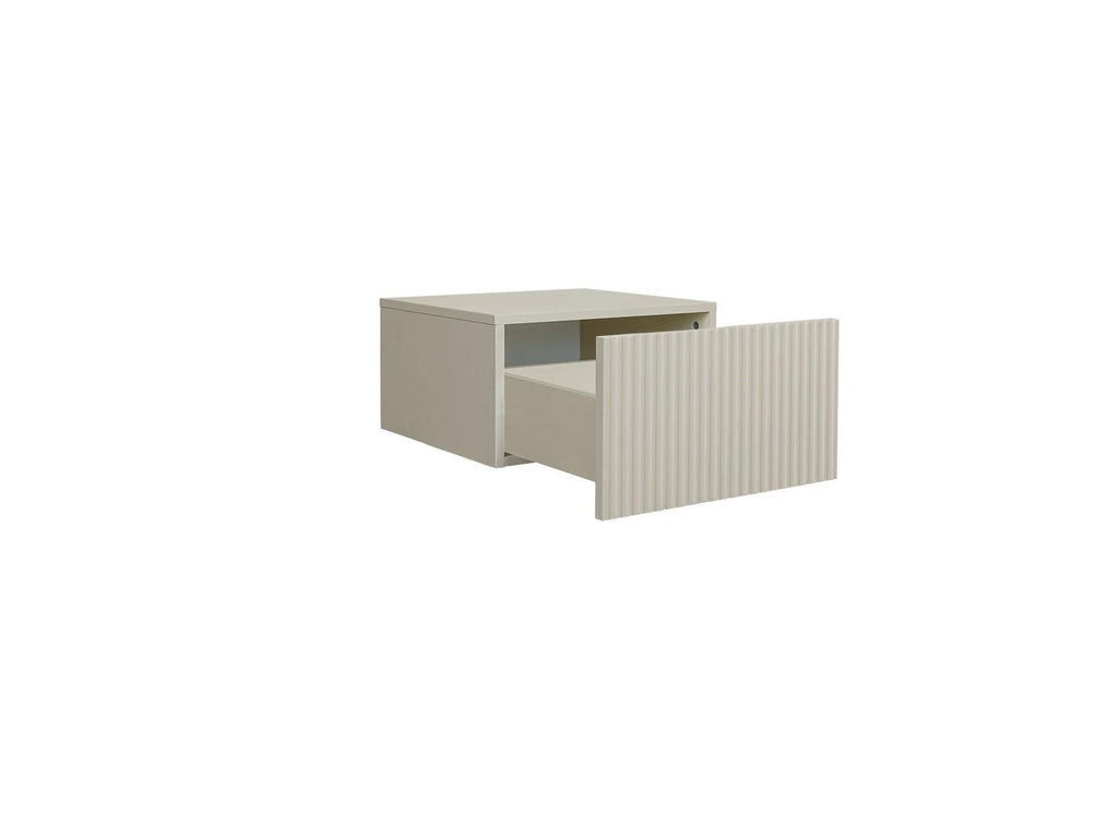 Kasha - Set Of 2 Wall-Mounted Bedside Tables With Drawer