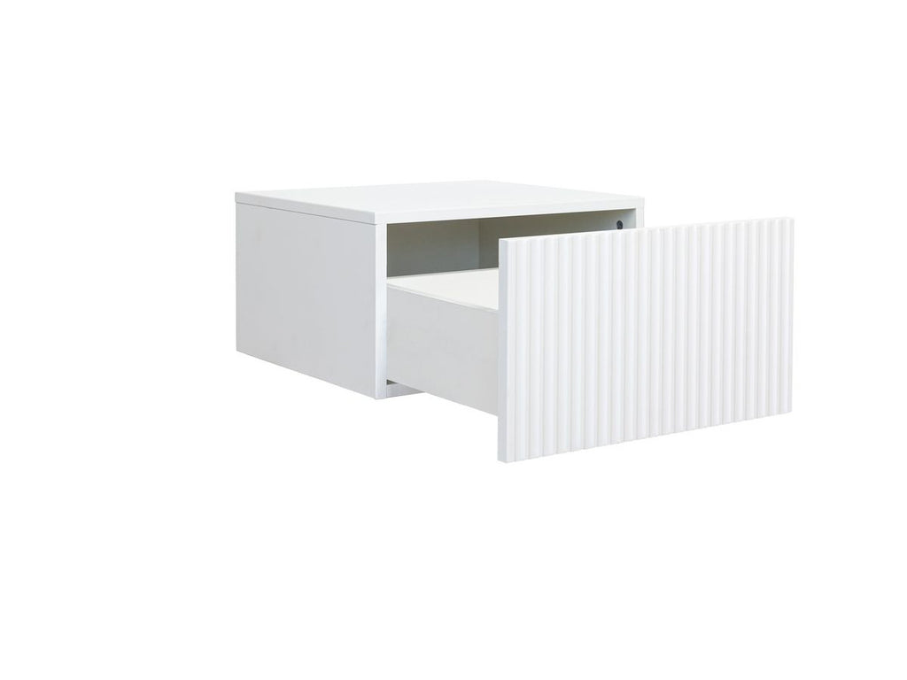 Kasha - Set Of 2 Wall-Mounted Bedside Tables With Drawer
