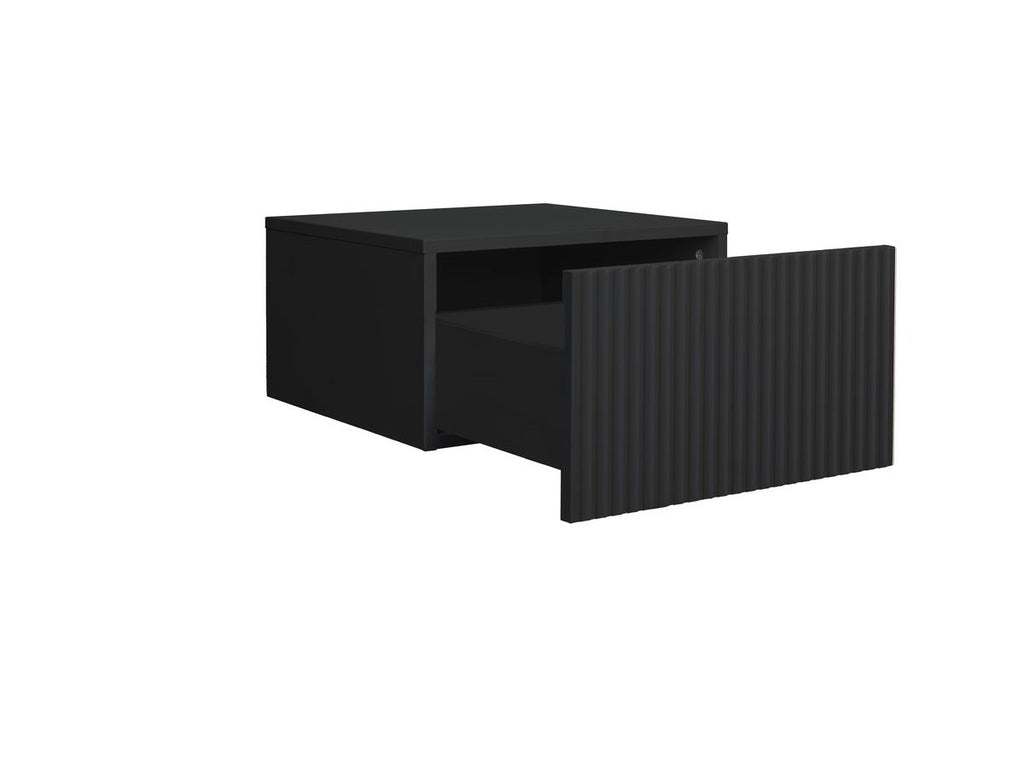 Kasha - Set Of 2 Wall-Mounted Bedside Tables With Drawer