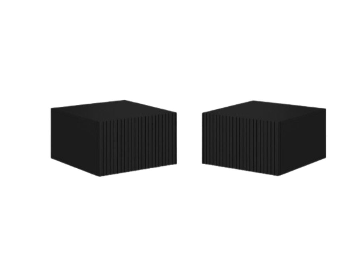 Kasha - Set Of 2 Wall-Mounted Bedside Tables With Drawer