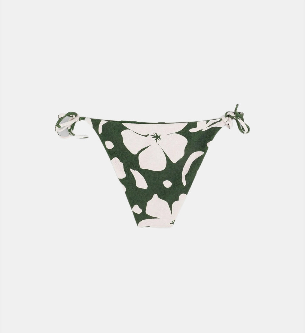 Classic Lacing Flowers Bikini Panties - Multicolor