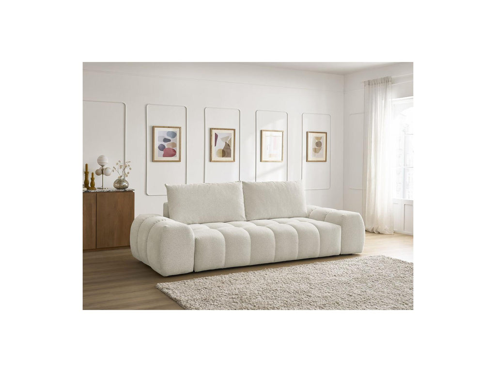 Everest - Fixed 3-Seater Straight Sofa - Flecked Fabric - 2 Cushions