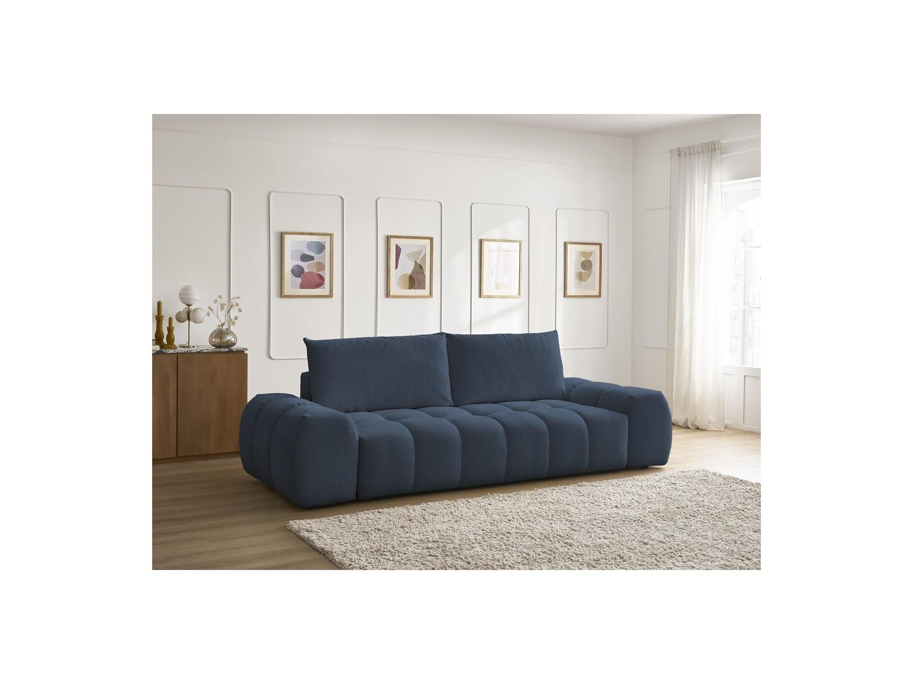 Everest - Fixed 3-Seater Straight Sofa - Flecked Fabric - 2 Cushions