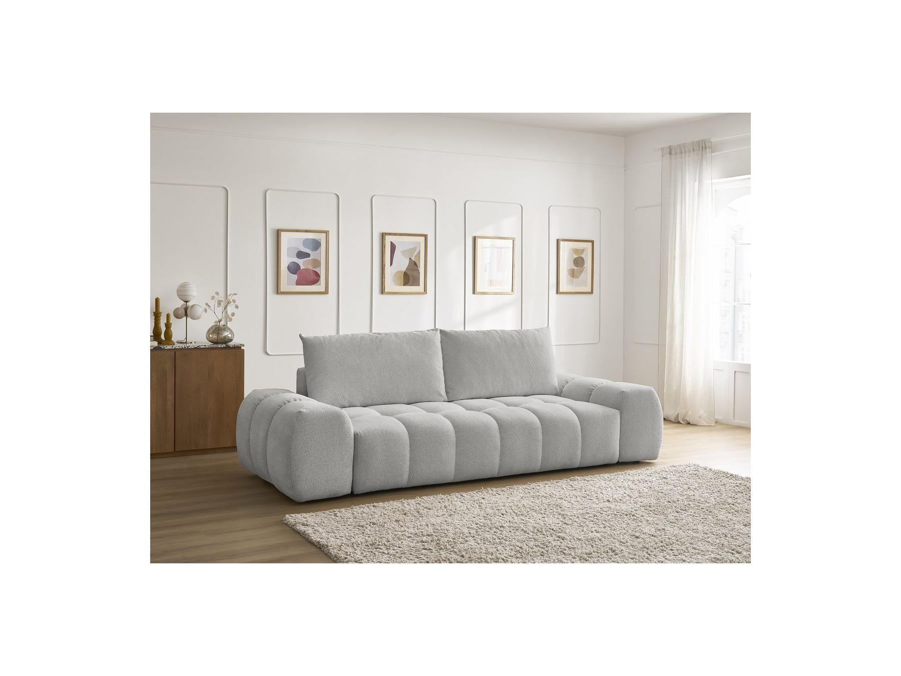 Everest - Fixed 3-Seater Straight Sofa - Flecked Fabric - 2 Cushions