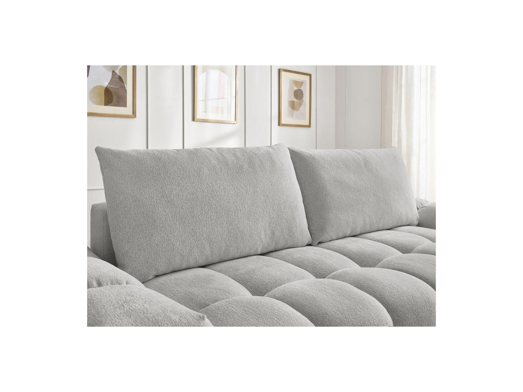 Everest - Fixed 3-Seater Straight Sofa - Flecked Fabric - 2 Cushions