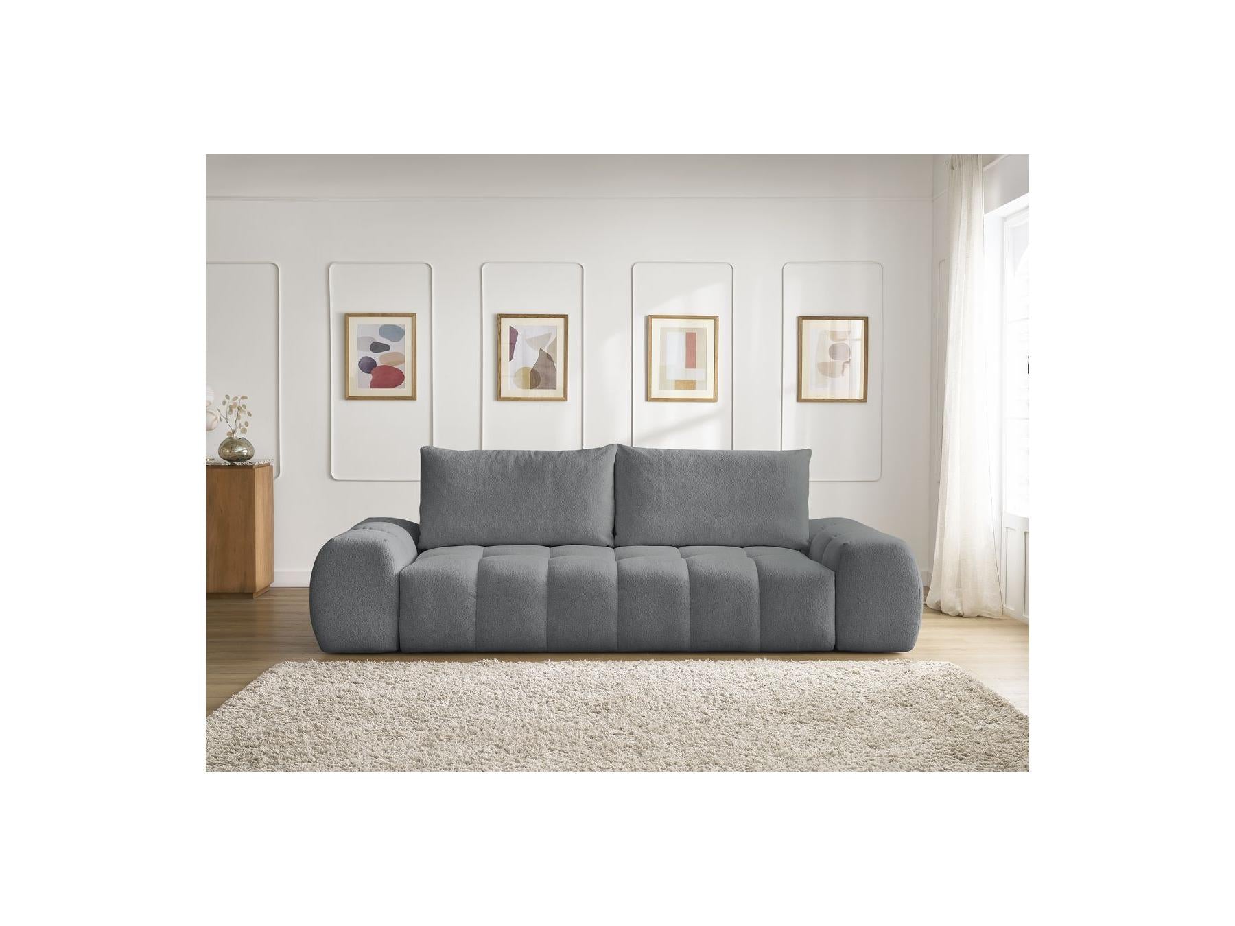 Everest - Fixed 3-Seater Straight Sofa - Flecked Fabric - 2 Cushions
