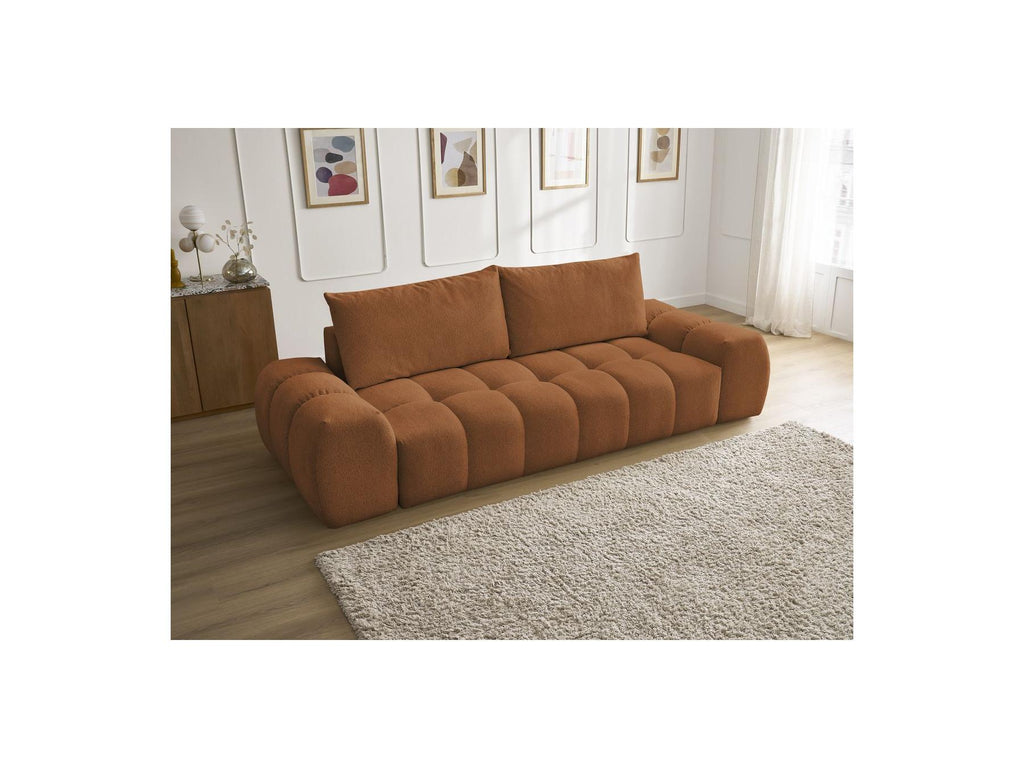 Everest - Fixed 3-Seater Straight Sofa - Flecked Fabric - 2 Cushions