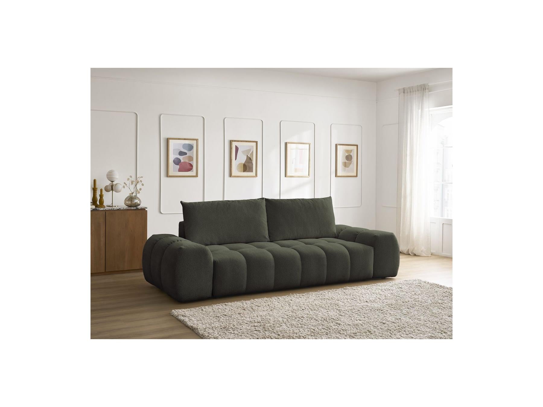 Everest - Fixed 3-Seater Straight Sofa - Flecked Fabric - 2 Cushions