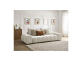 Everest - Canapé Droit Fixe 3 Places - Tissu Texturé - 2 Coussins