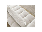 Everest - Canapé Droit Fixe 3 Places - Tissu Texturé - 2 Coussins