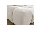 Everest - Canapé Droit Fixe 3 Places - Tissu Texturé - 2 Coussins