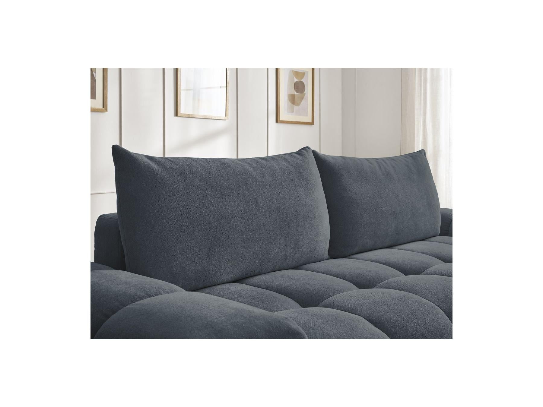 Everest - Canapé Droit Fixe 3 Places - Tissu Texturé - 2 Coussins