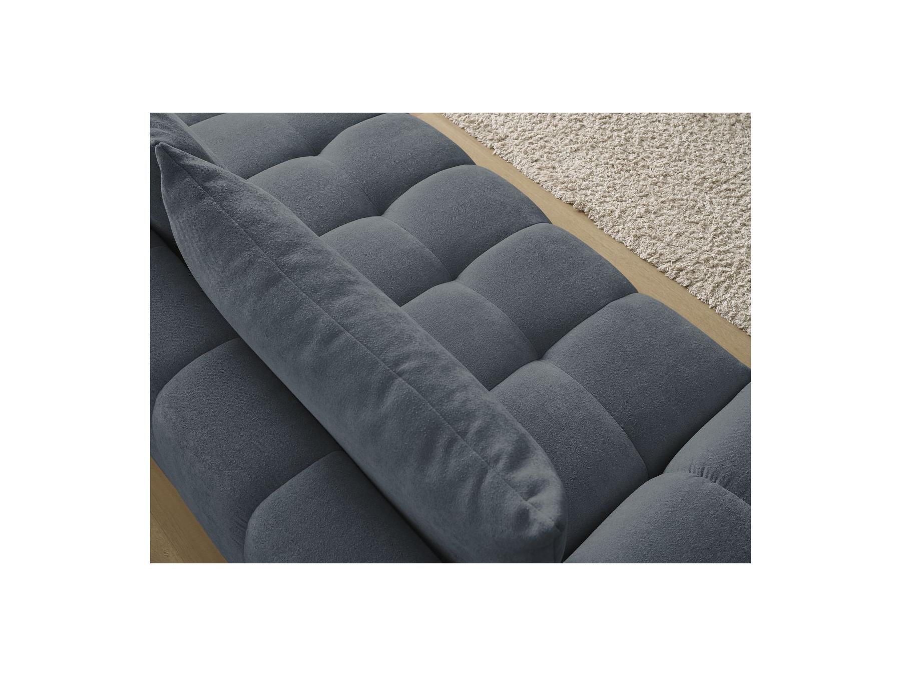Everest - Canapé Droit Fixe 3 Places - Tissu Texturé - 2 Coussins