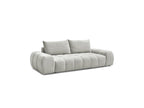 Everest - Canapé Droit Fixe 3 Places - Tissu Texturé - 2 Coussins