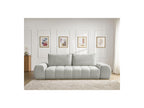 Everest - Canapé Droit Fixe 3 Places - Tissu Texturé - 2 Coussins