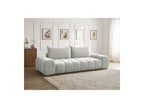 Everest - Canapé Droit Fixe 3 Places - Tissu Texturé - 2 Coussins