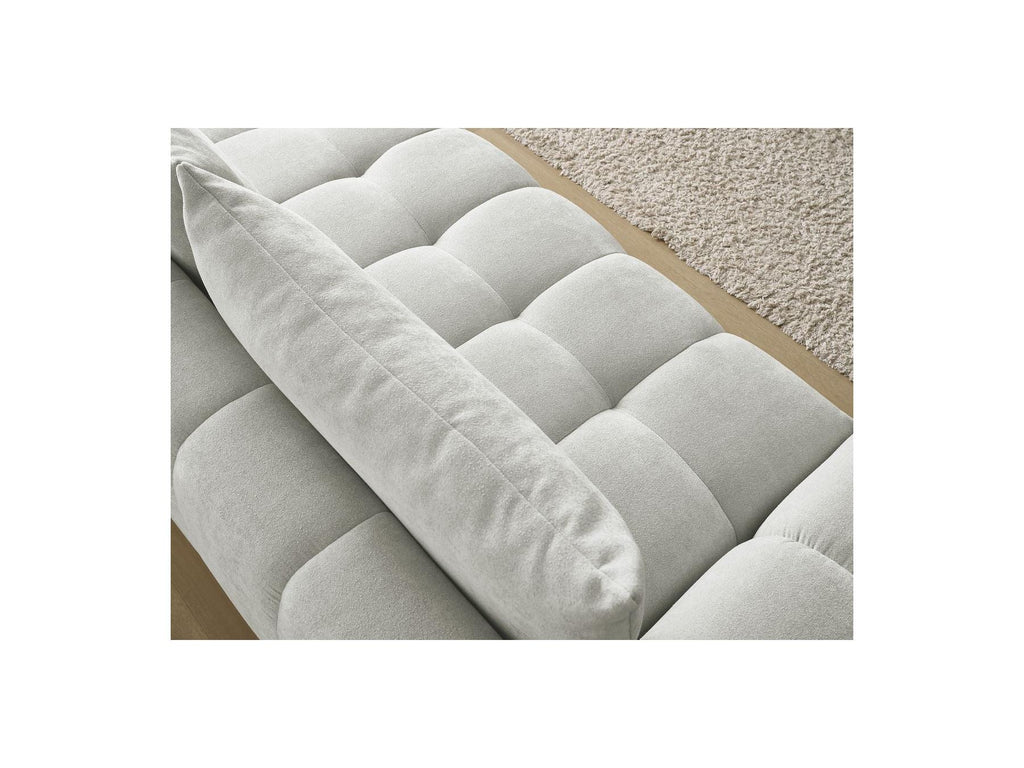 Everest - Canapé Droit Fixe 3 Places - Tissu Texturé - 2 Coussins