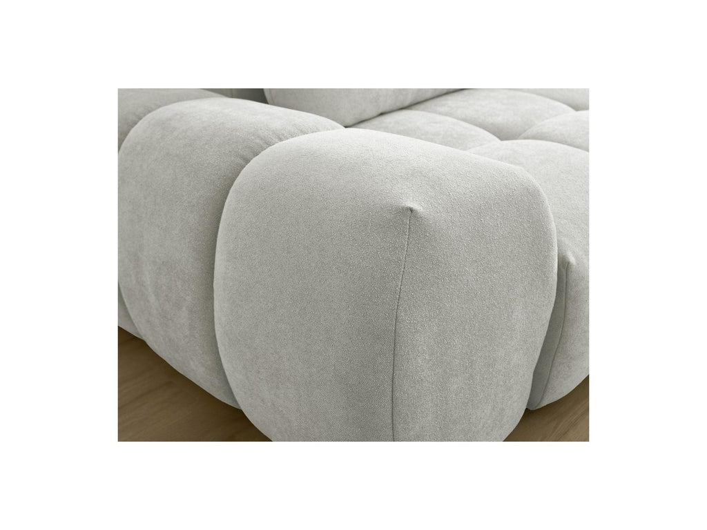 Everest - Canapé Droit Fixe 3 Places - Tissu Texturé - 2 Coussins