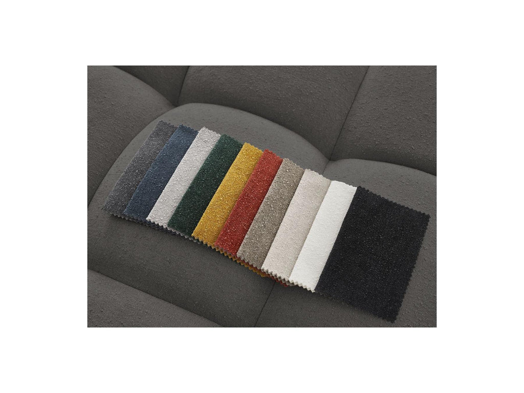 Everest - Canapé Droit Fixe 3 Places - Tissu Texturé - 2 Coussins