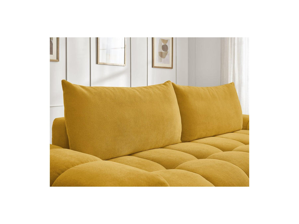 Everest - Canapé Droit Fixe 3 Places - Tissu Texturé - 2 Coussins