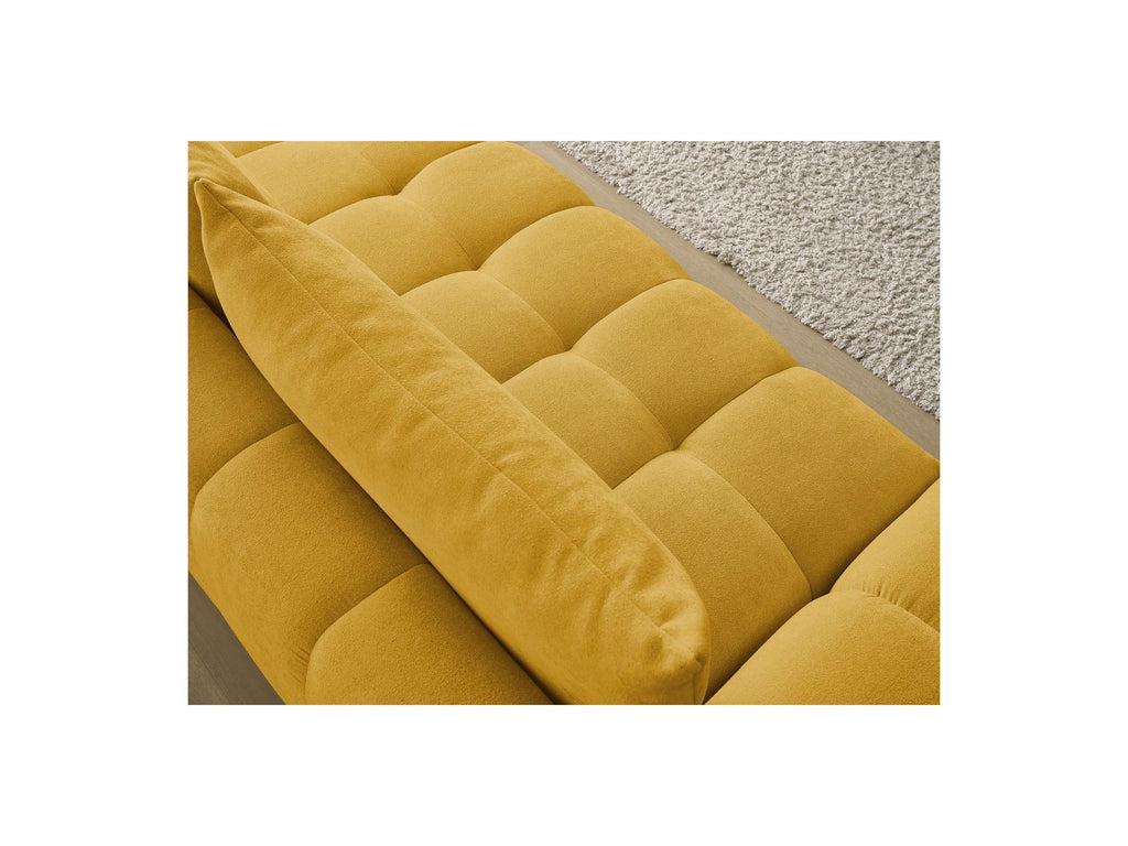 Everest - Canapé Droit Fixe 3 Places - Tissu Texturé - 2 Coussins