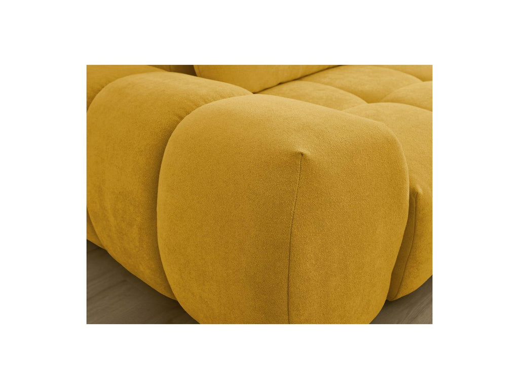 Everest - Canapé Droit Fixe 3 Places - Tissu Texturé - 2 Coussins