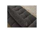 Everest - Canapé Droit Fixe 3 Places - Tissu Texturé - 2 Coussins