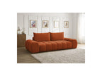 Everest - Canapé Droit Fixe 3 Places - Tissu Texturé - 2 Coussins