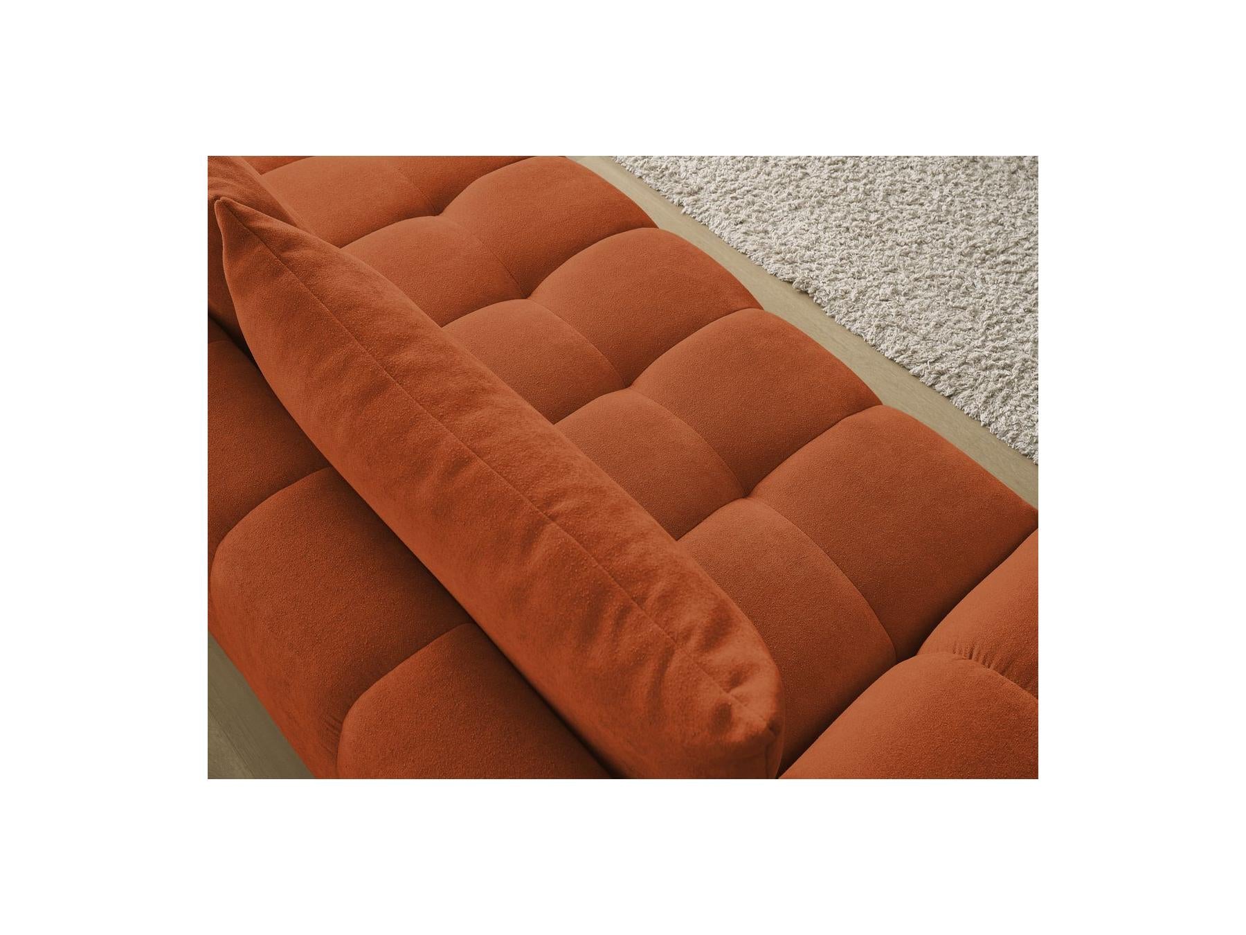 Everest - Canapé Droit Fixe 3 Places - Tissu Texturé - 2 Coussins