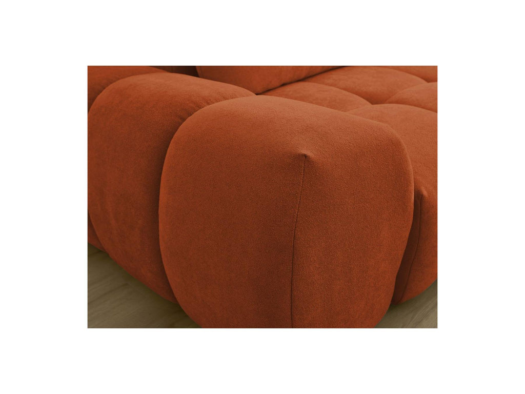 Everest - Canapé Droit Fixe 3 Places - Tissu Texturé - 2 Coussins