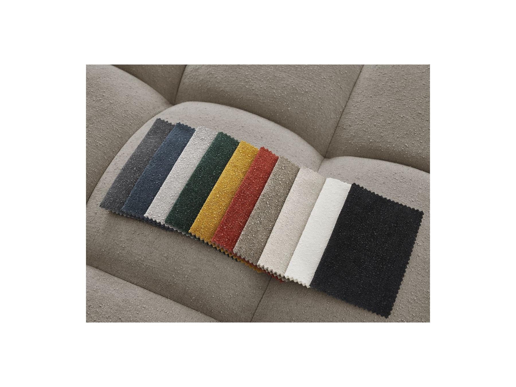 Everest - Canapé Droit Fixe 3 Places - Tissu Texturé - 2 Coussins