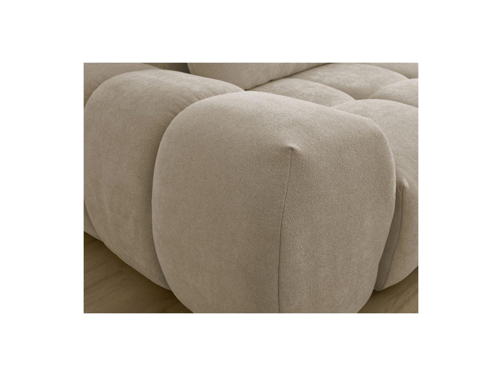 Everest - Canapé Droit Fixe 3 Places - Tissu Texturé - 2 Coussins