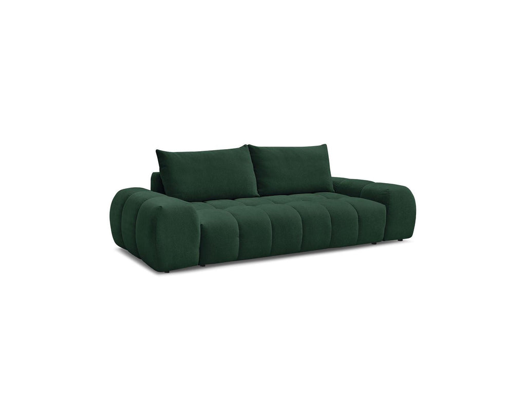 Everest - Canapé Droit Fixe 3 Places - Tissu Texturé - 2 Coussins