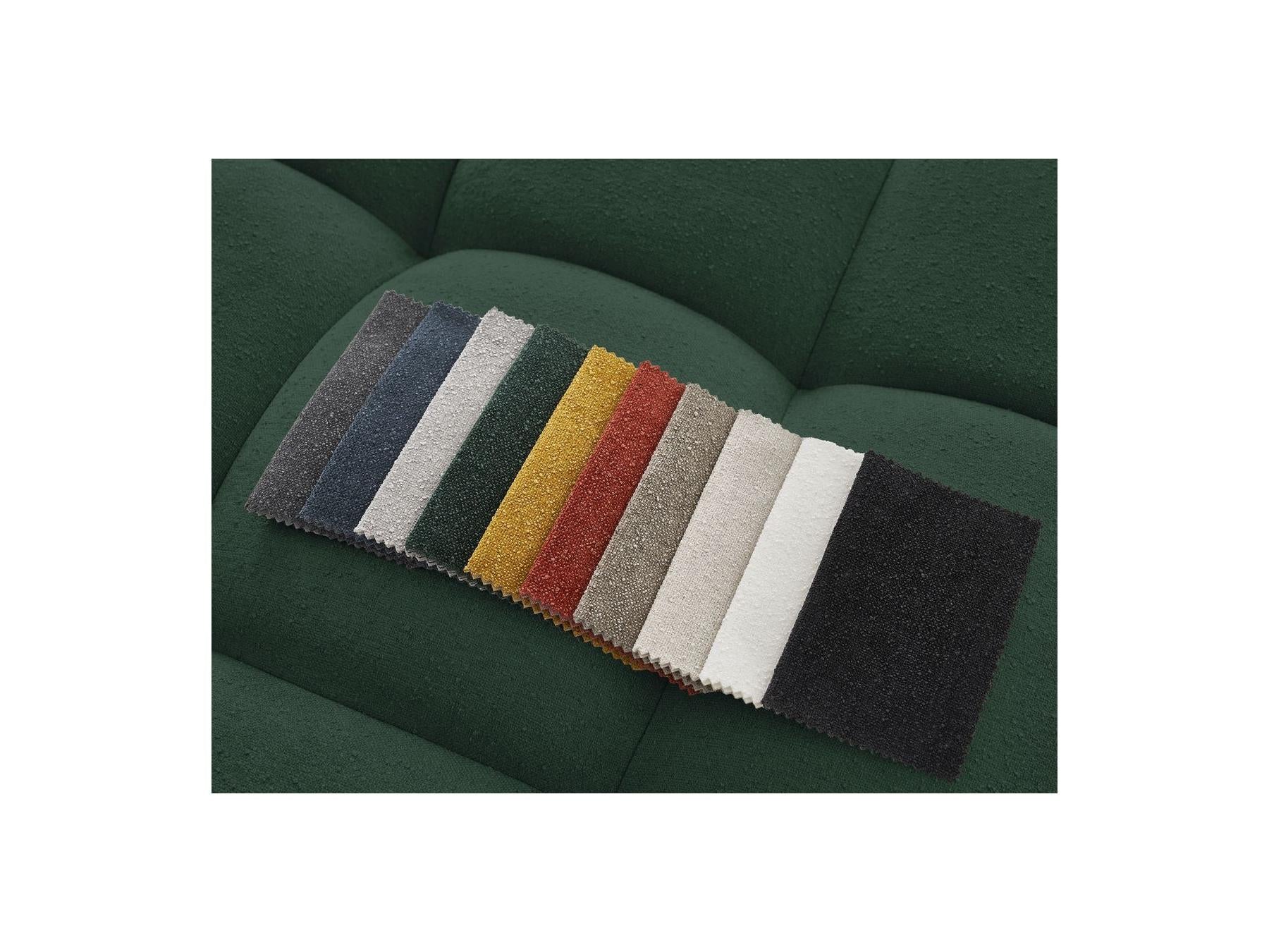 Everest - Canapé Droit Fixe 3 Places - Tissu Texturé - 2 Coussins