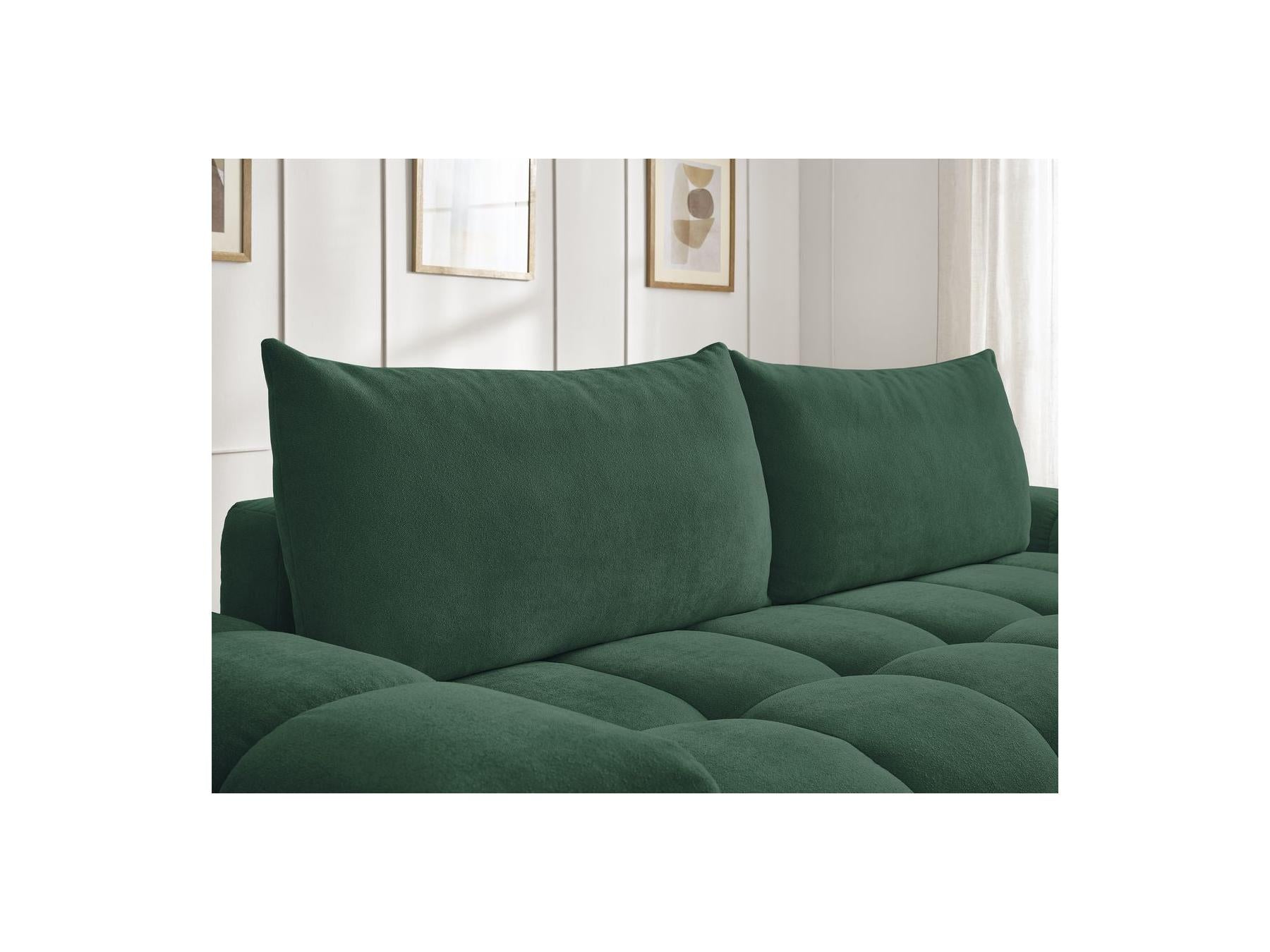 Everest - Canapé Droit Fixe 3 Places - Tissu Texturé - 2 Coussins