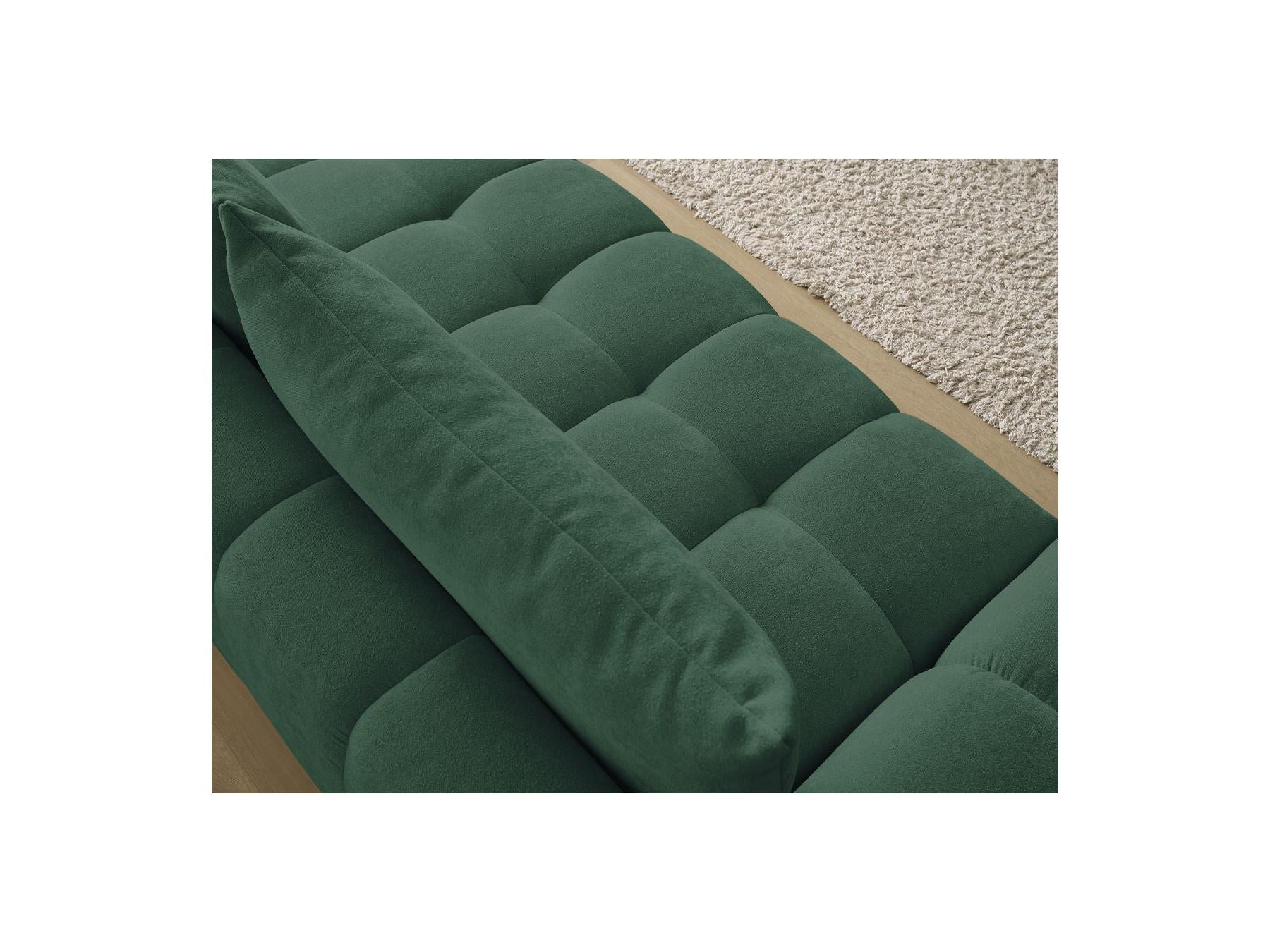 Everest - Canapé Droit Fixe 3 Places - Tissu Texturé - 2 Coussins