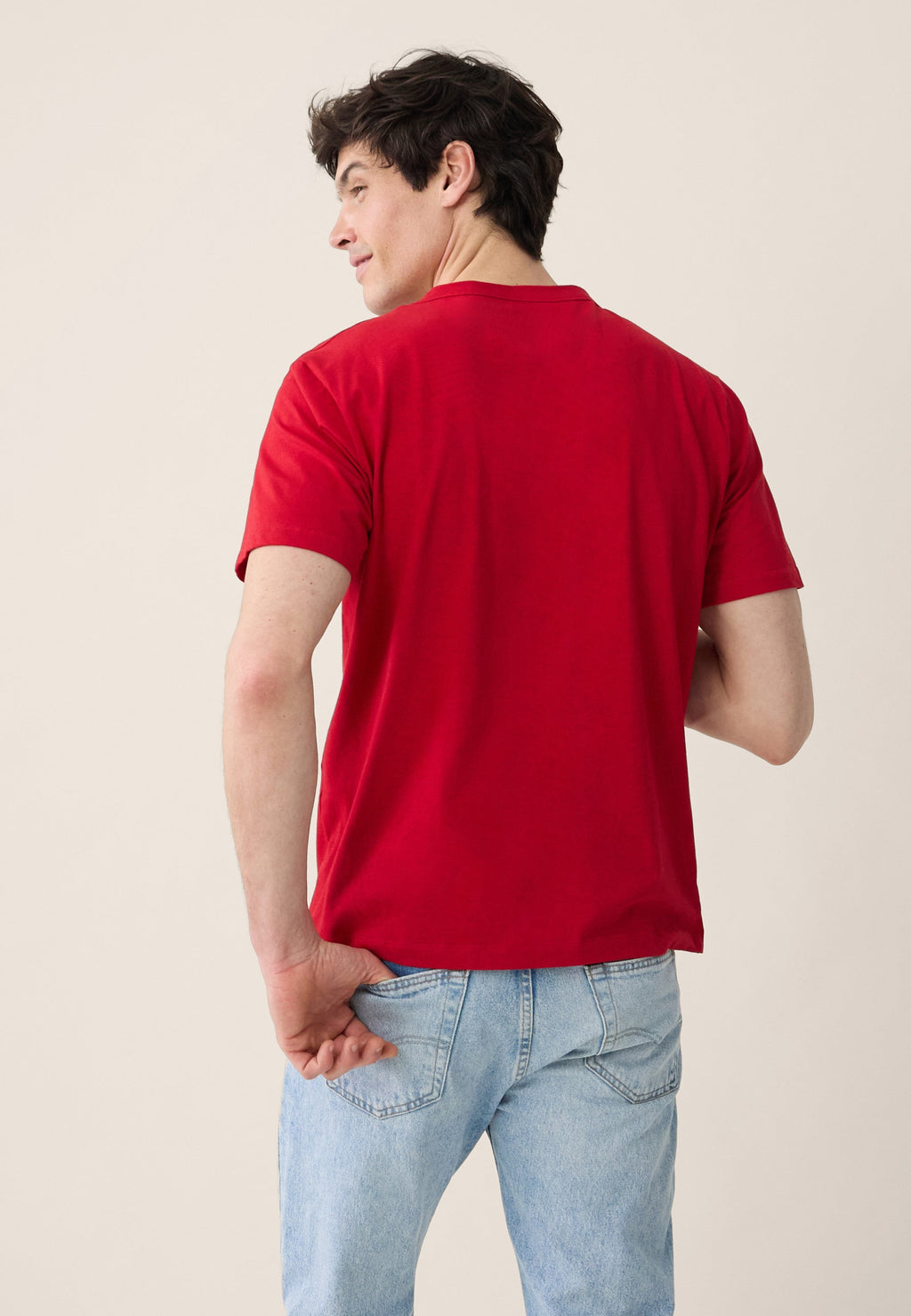 Camiseta De Manga Corta Formidable De Algodón - Rojo