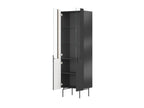 Mathilde - Meuble Vitrine 2 Portes - Pieds Noirs