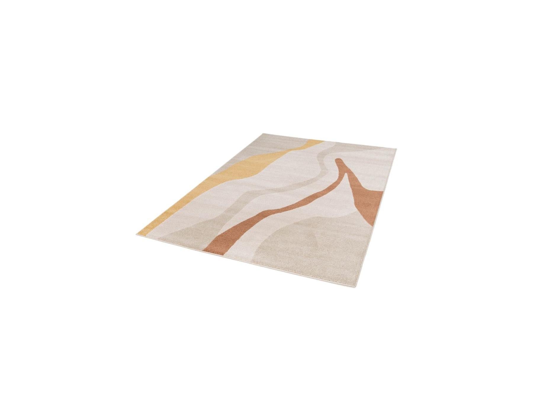 Ulys - Tapis Poils Ras - Motif Abstrait - Beige
