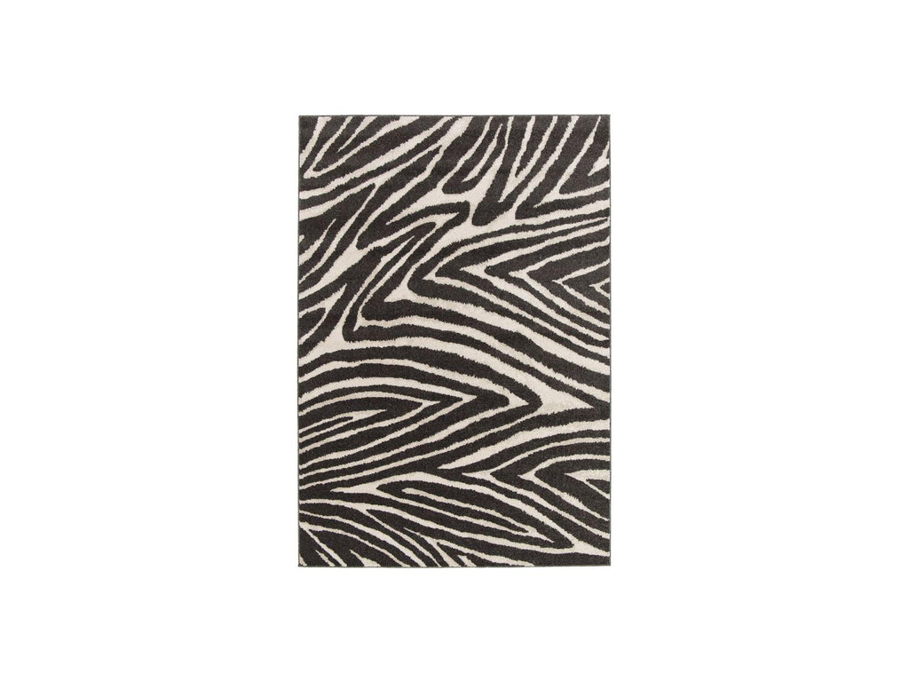 Zayn - Tapis Poils Ras - Motif Abstrait - Gris