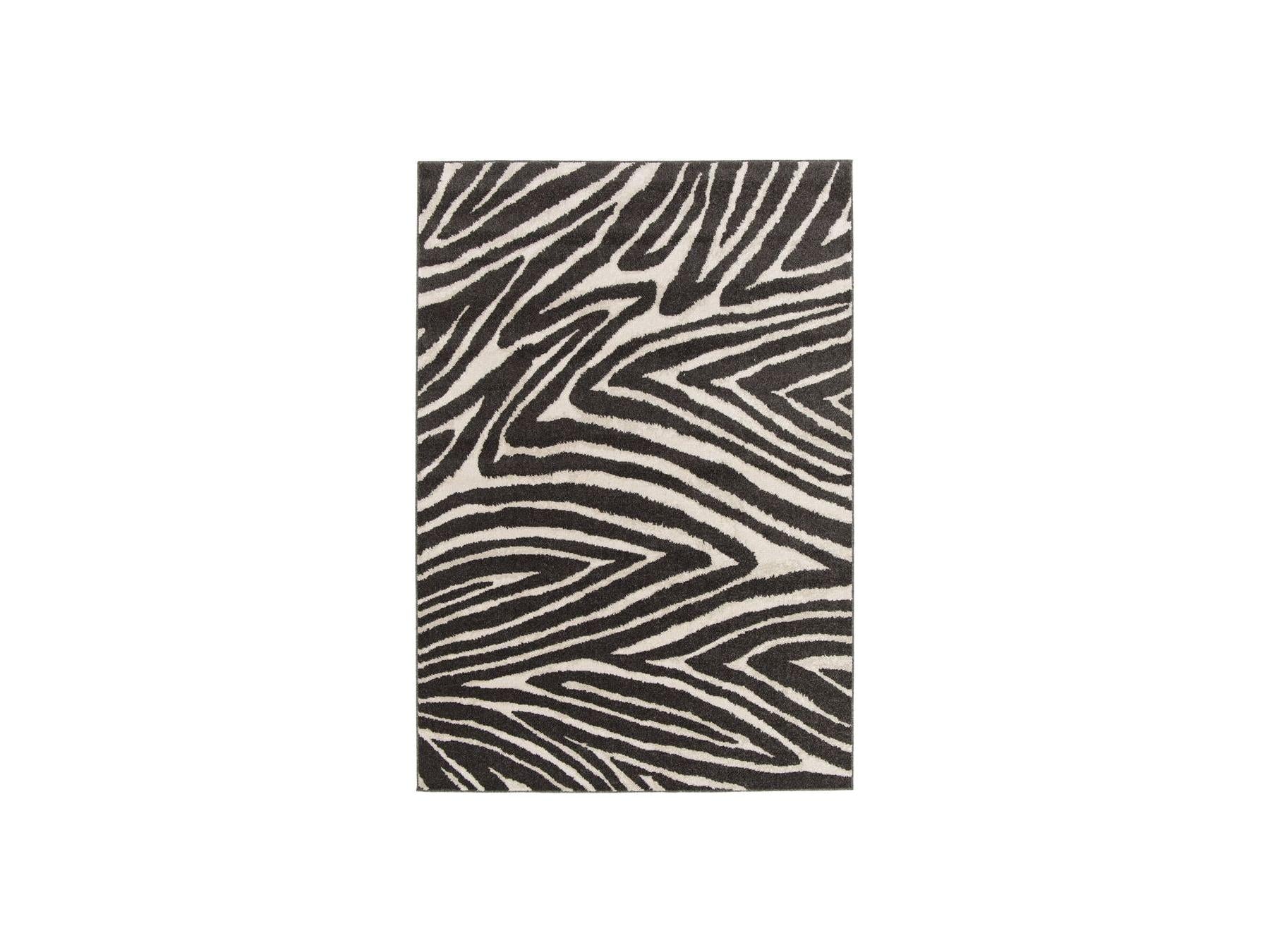 Zayn - Tapis Poils Ras - Motif Abstrait - Gris