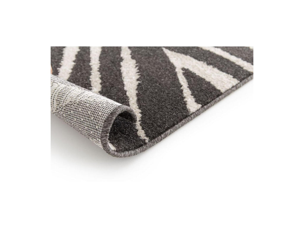 Zayn - Tapis Poils Ras - Motif Abstrait - Gris