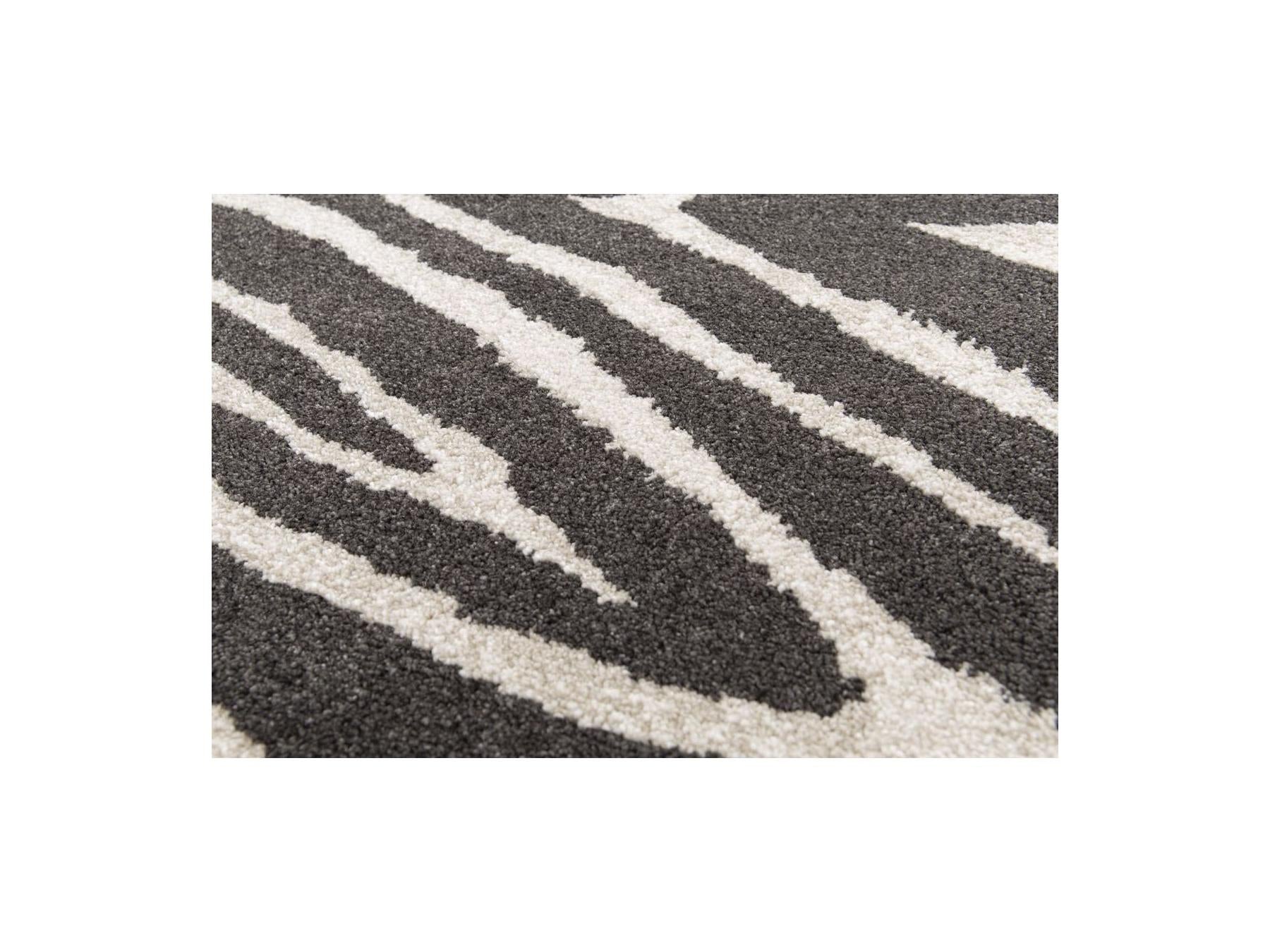 Zayn - Tapis Poils Ras - Motif Abstrait - Gris