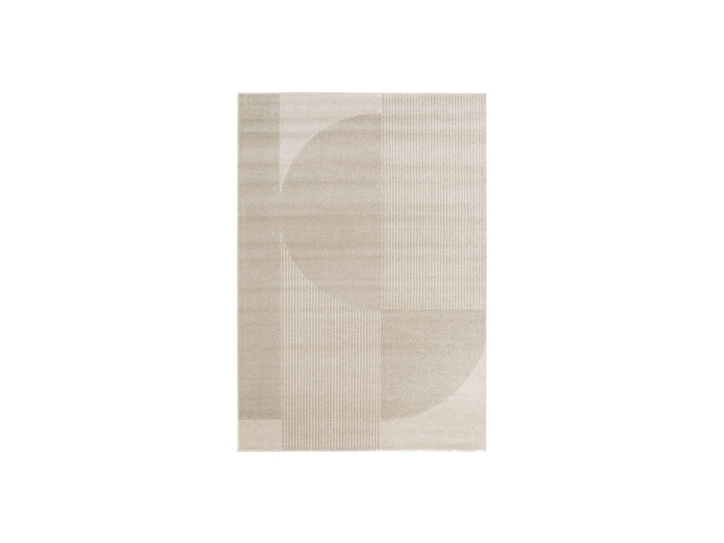 Irena - Tapis Poils Ras - Motif Abstrait - Beige
