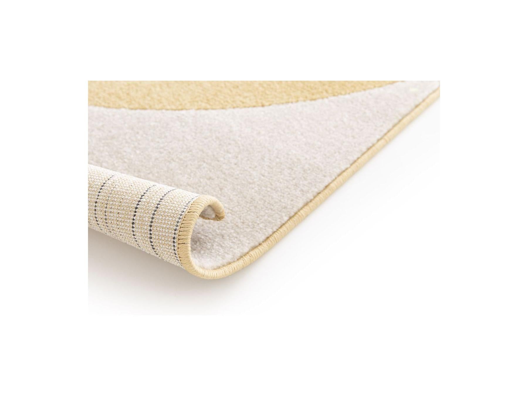 Irena - Tapis Poils Ras - Motif Abstrait - Jaune