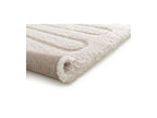 Cyrello - Tapis Poils Longs - Motif Graphique - Ecru