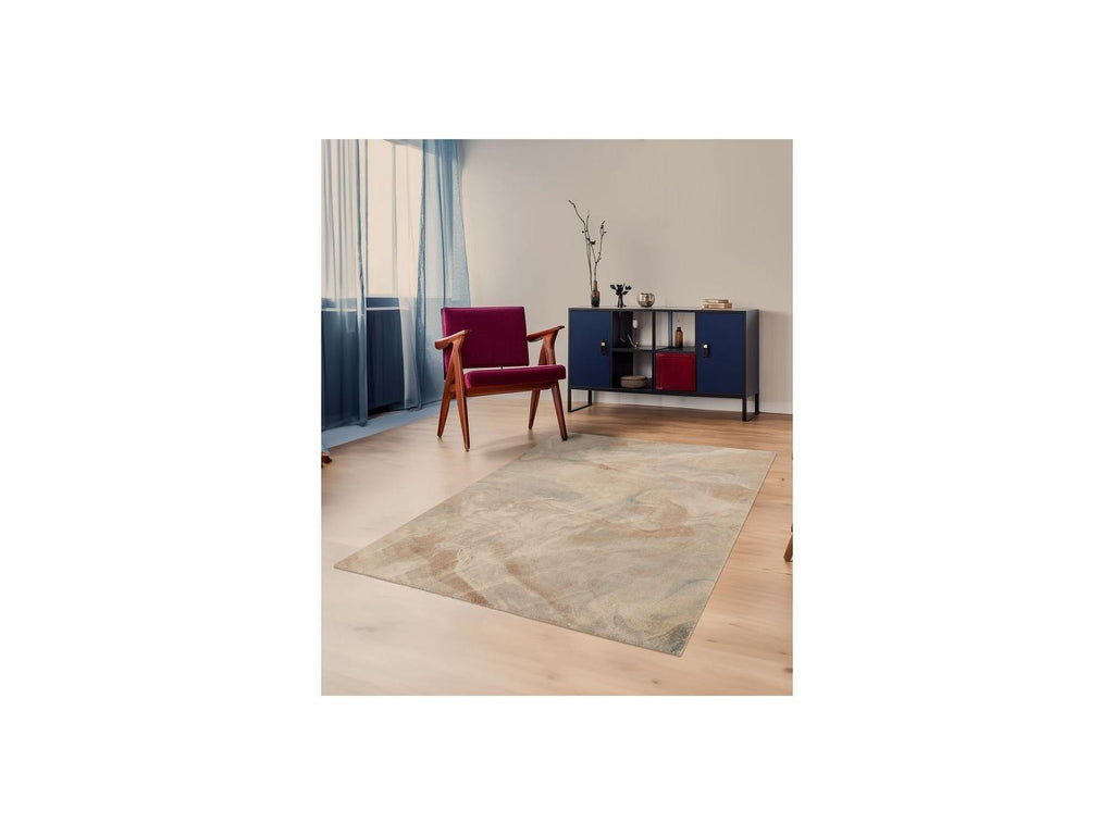 Riviere - Low-Pile Rug - Abstract Pattern - Blue