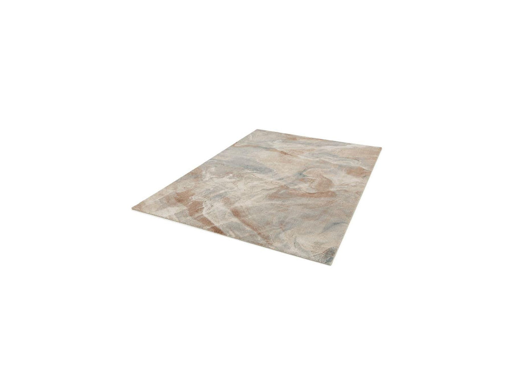 Riviere - Low-Pile Rug - Abstract Pattern - Blue